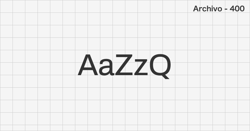 Archivo sans-serif font text sample preview (free download)