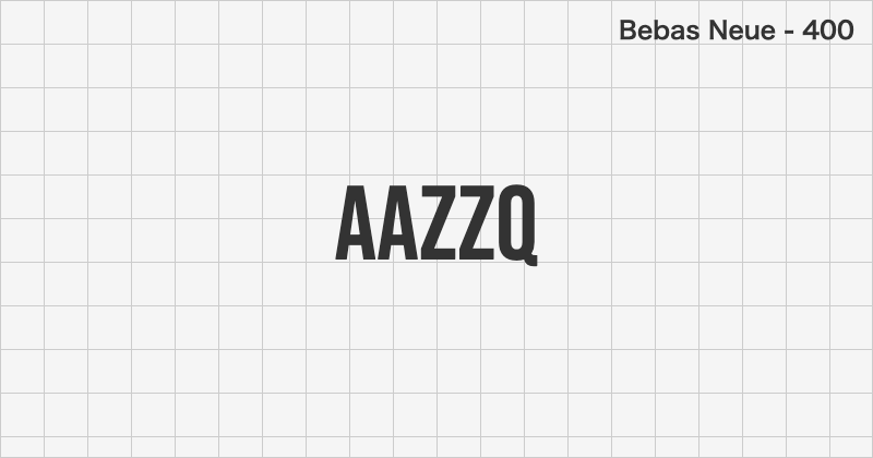 Bebas Neue sans-serif font text sample preview (free download)