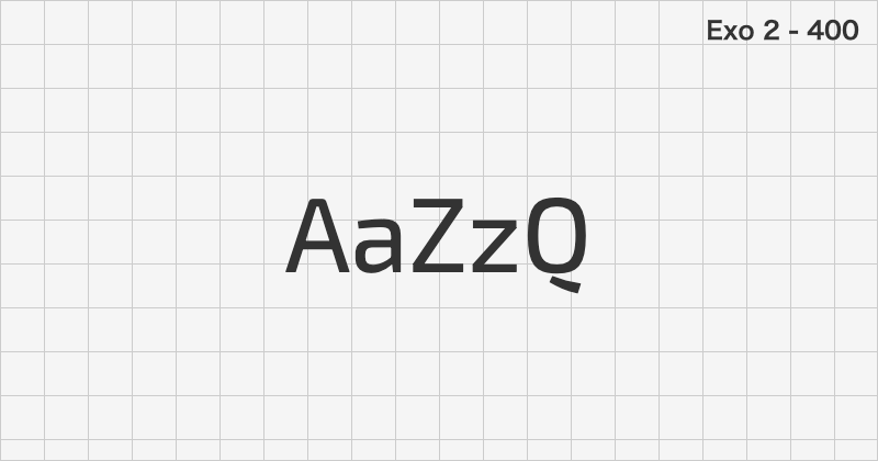 Exo 2 sans-serif font text sample preview (free download)