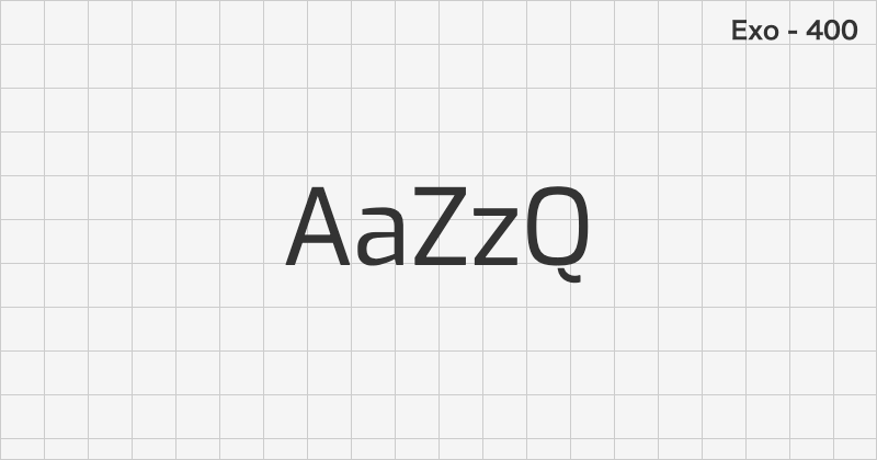 Exo sans-serif font text sample preview (free download)