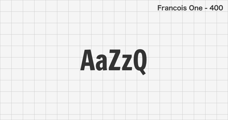 Francois One sans-serif font text sample preview (free download)