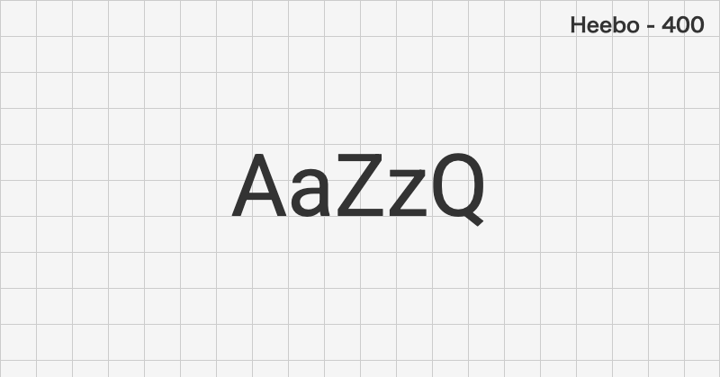 Heebo sans-serif font text sample preview (free download)