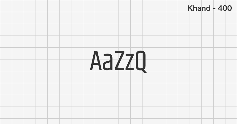 Khand sans-serif font text sample preview (free download)