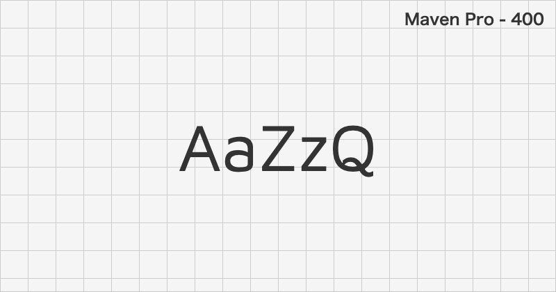 Maven Pro sans-serif font text sample preview (free download)