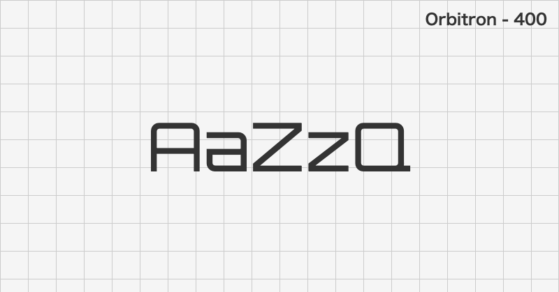 Orbitron sans-serif font text sample preview (free download)