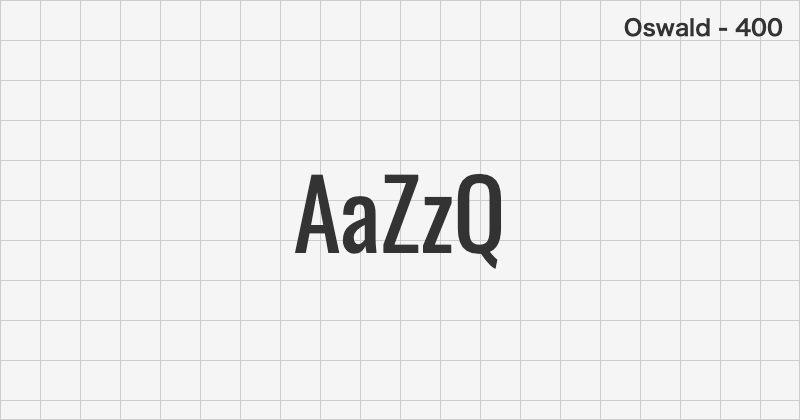 Oswald sans-serif font text sample preview (free download)