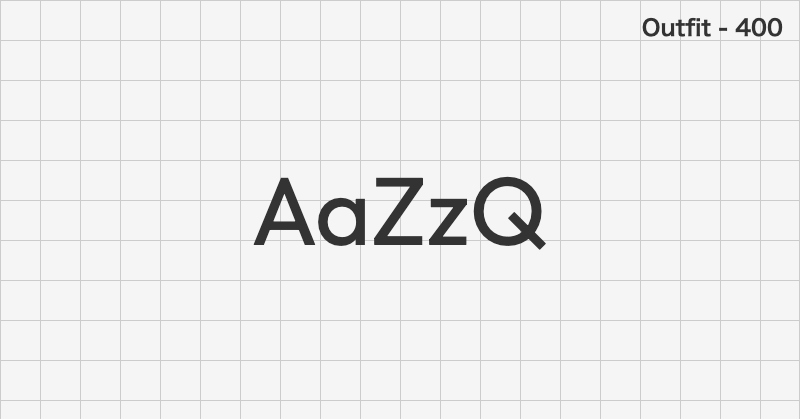 Outfit sans-serif font text sample preview (free download)