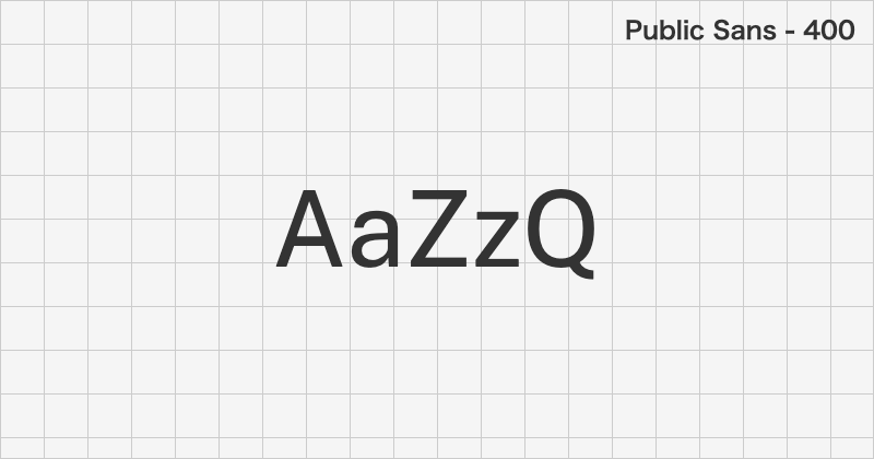 Public Sans sans-serif font text sample preview (free download)