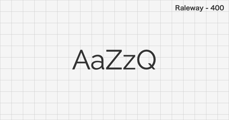 Raleway sans-serif font text sample preview (free download)