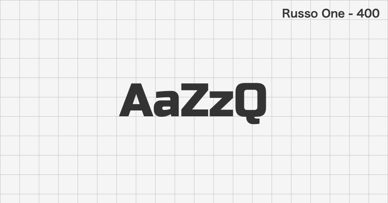 Russo One sans-serif font text sample preview (free download)