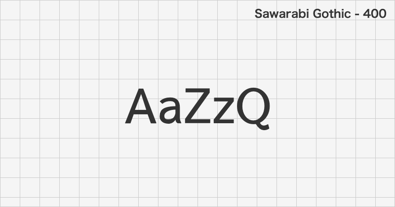 Sawarabi Gothic sans-serif font text sample preview (free download)