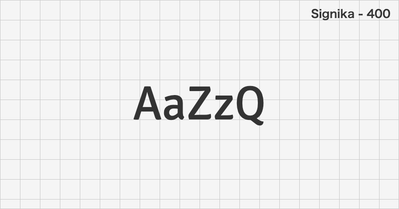 Signika sans-serif font text sample preview (free download)