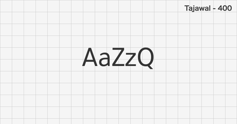Tajawal sans-serif font text sample preview (free download)