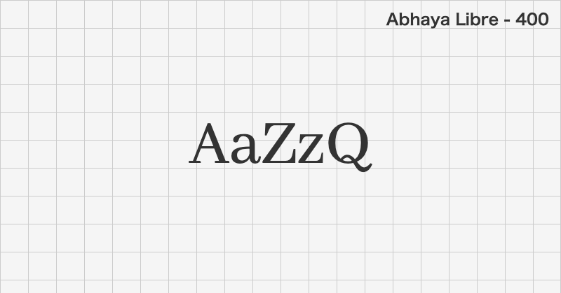 Abhaya Libre serif font text sample preview (free download)