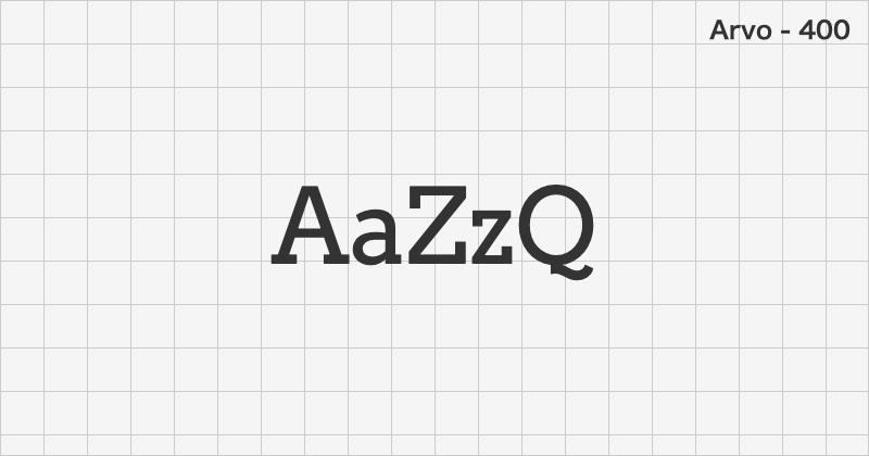 Arvo serif font text sample preview (free download)