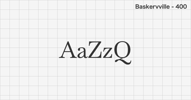 Baskervville serif font text sample preview (free download)