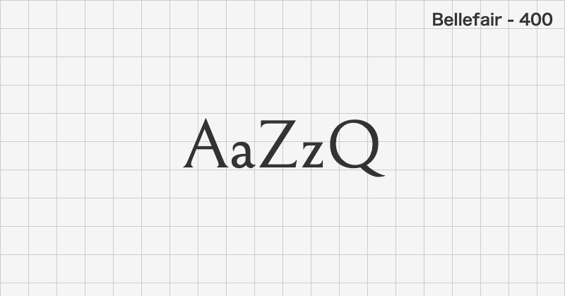 Bellefair serif font text sample preview (free download)