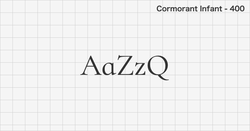 Cormorant Infant serif font text sample preview (free download)