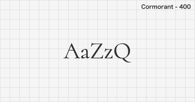 Cormorant serif font text sample preview (free download)