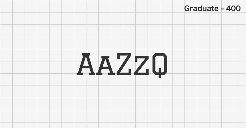 Graduate serif font text sample preview (free download)