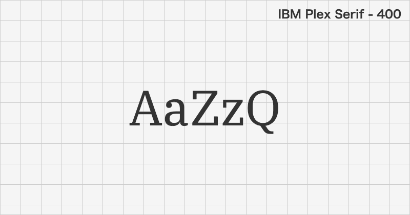 IBM Plex Serif serif font text sample preview (free download)