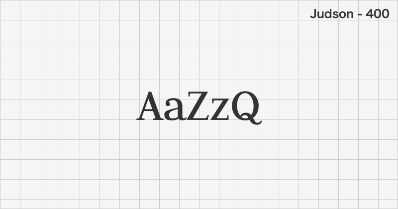 Judson serif font text sample preview (free download)