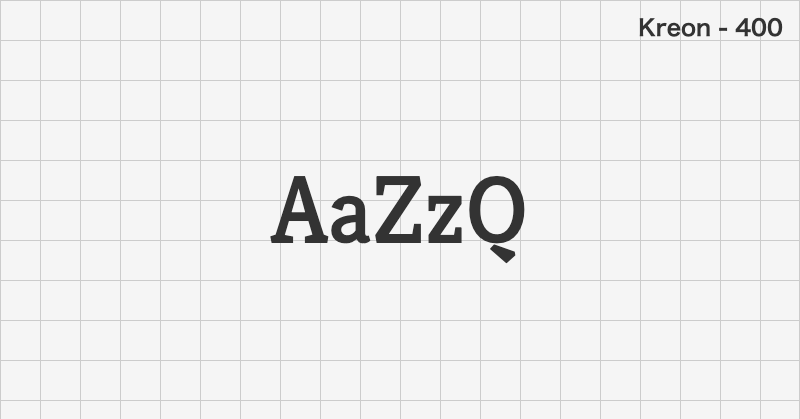 Kreon serif font text sample preview (free download)