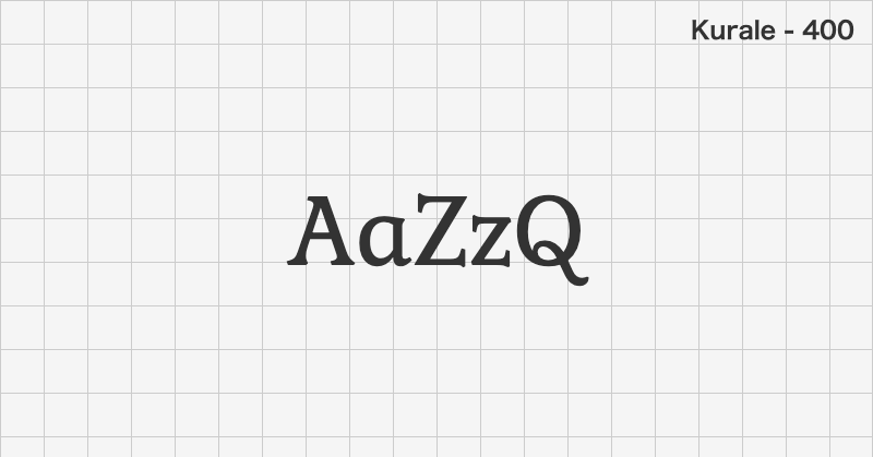 Kurale serif font text sample preview (free download)