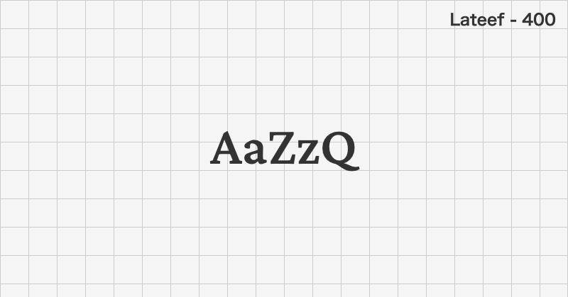 Lateef serif font text sample preview (free download)