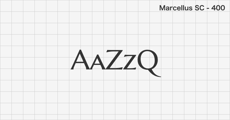 Marcellus SC serif font text sample preview (free download)