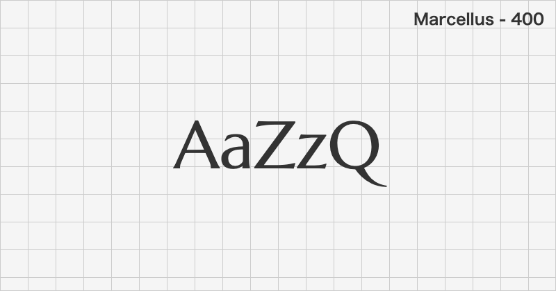 Marcellus serif font text sample preview (free download)