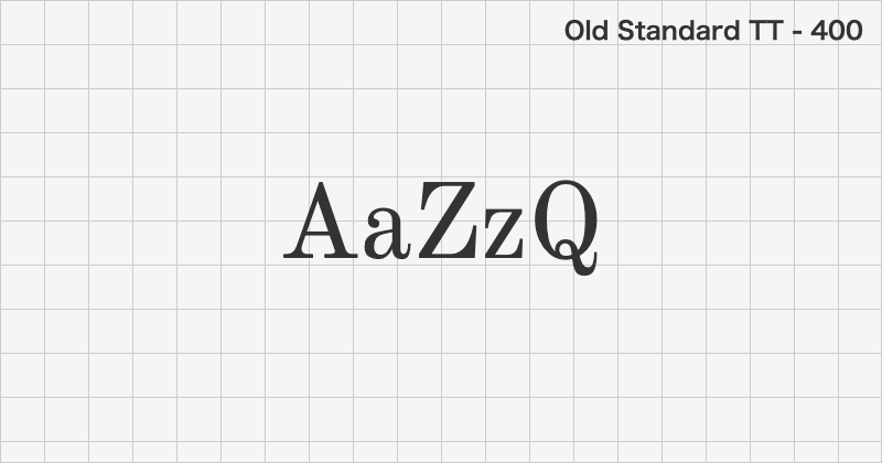 Old Standard TT serif font text sample preview (free download)