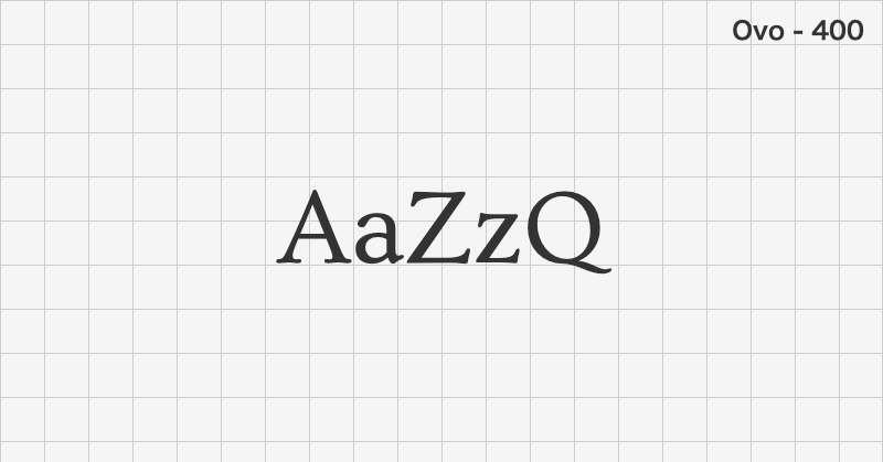 Ovo serif font text sample preview (free download)