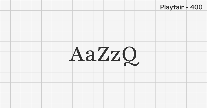 Playfair serif font text sample preview (free download)