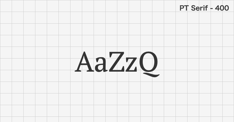 PT Serif serif font text sample preview (free download)