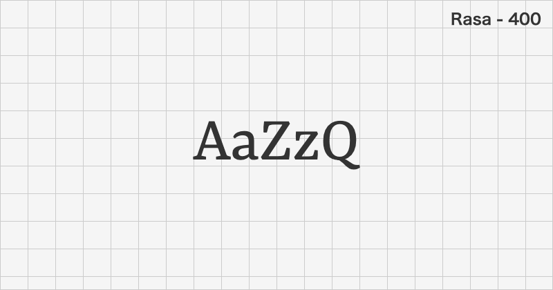 Rasa serif font text sample preview (free download)