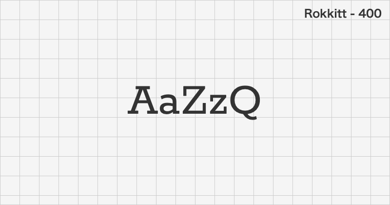 Rokkitt serif font text sample preview (free download)