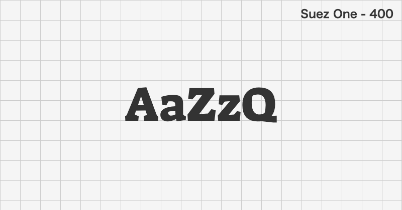 Suez One serif font text sample preview (free download)