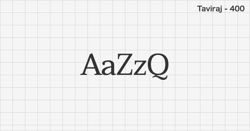 Taviraj serif font text sample preview (free download)