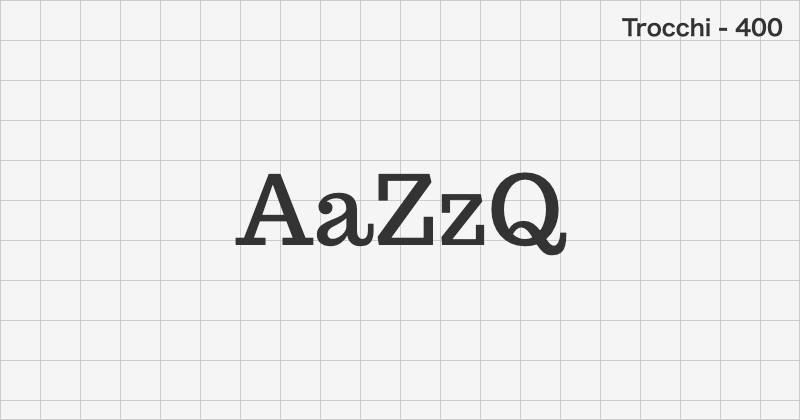 Trocchi serif font text sample preview (free download)