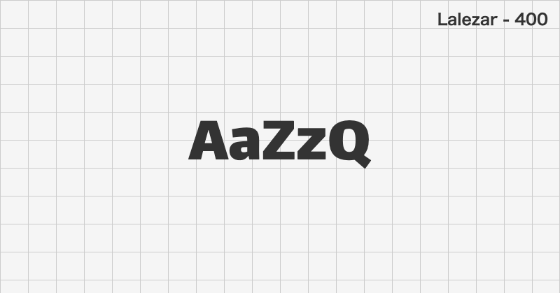 Lalezar ディスプレイ体フォントの文字見本 (無料ダウンロード)