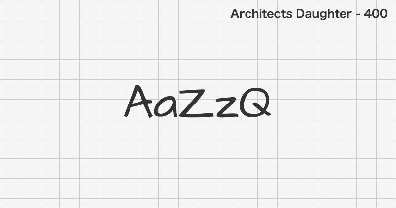 Architects Daughter 手書きフォントの文字見本 (無料ダウンロード)