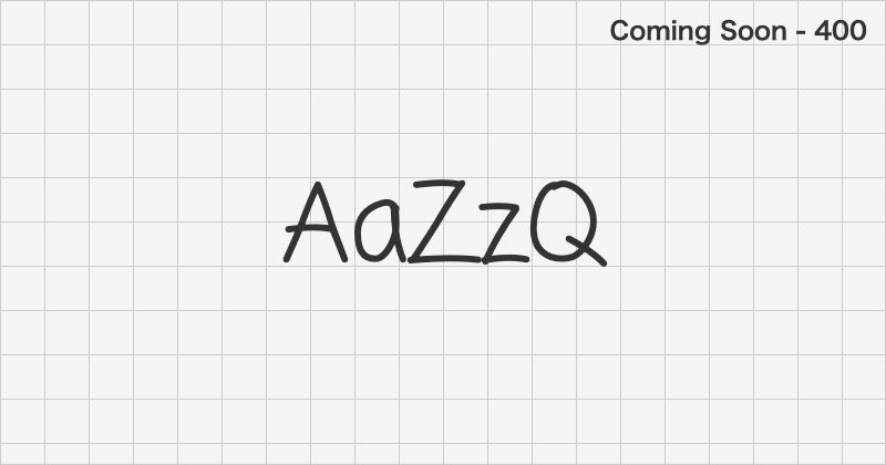 Coming Soon 手書きフォントの文字見本 (無料ダウンロード)