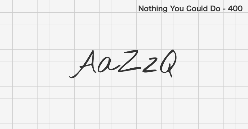 Nothing You Could Do 手書きフォントの文字見本 (無料ダウンロード)