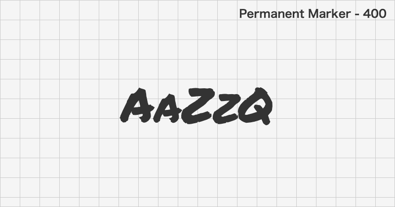 Permanent Marker 手書きフォントの文字見本 (無料ダウンロード)