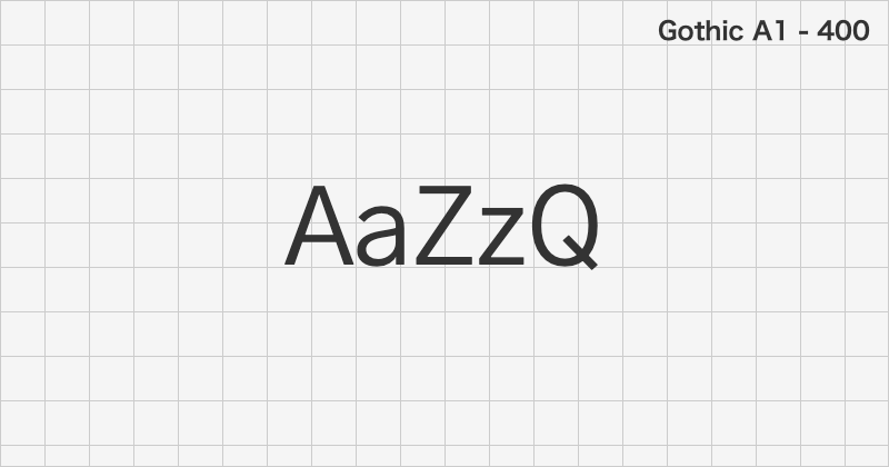 Gothic A1 ゴシック体フォントの文字見本 (無料ダウンロード)