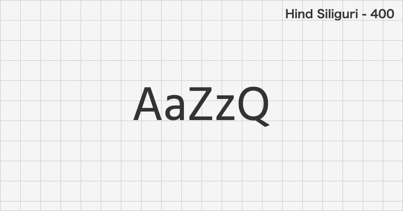 Hind Siliguri ゴシック体フォントの文字見本 (無料ダウンロード)