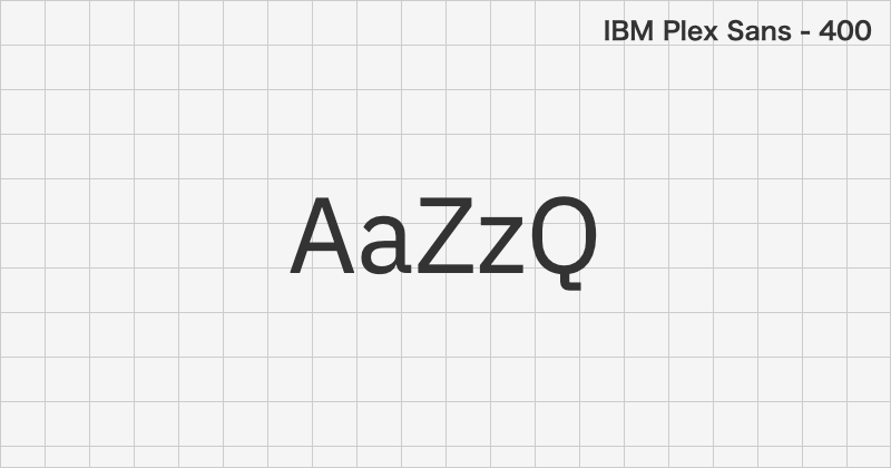 IBM Plex Sans ゴシック体フォントの文字見本 (無料ダウンロード)