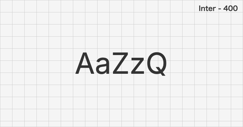 Inter ゴシック体フォントの文字見本 (無料ダウンロード)