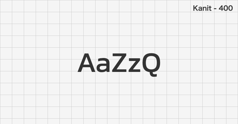 Kanit ゴシック体フォントの文字見本 (無料ダウンロード)